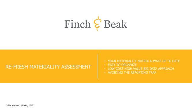 Finch & Beak Re-Fresh Materiality Assessment